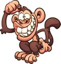 Cartoon monkey scratching its head